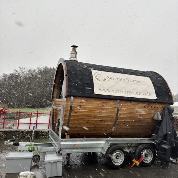 The sauna in the snow